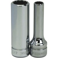 スナップオンツールズ WILLIAMS 12角3/8ドライブ ディープソケット対辺寸法1/2インチハイポリッシュクロームフィニッシュ JHWBD1216 1個