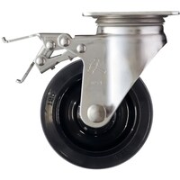 ハンマーキャスター ハンマー トータルロック SUS 自在 SP付 ゴム車(ローラーベアリング) 125mm
