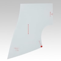 クロバー CLOVER 付け襟テンプレート 大きい襟 57387 1個