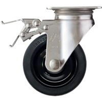 ハンマーキャスター ハンマー トータルロック SUS 自在 SP付 ゴム車 125mm