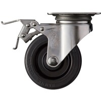 ハンマーキャスター ハンマー トータルロック SUS 自在 SP付 ゴム車(ローラーベアリング) 100mm