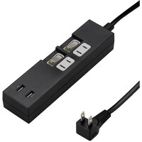 ヤザワコーポレーション YAZAWA 個別スイッチ付2AC2USB3.4A2mブラック