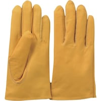 柏田製作所 柏田 牛革クレスト手袋 紳士指型(国産ナメシ革使用) F