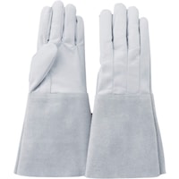 柏田製作所 柏田 牛クレスト5本指熔手(薄手) 白 L