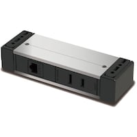 石黒製作所 プラパート カセット式コンセント G001 シルバー 電源1口/LAN(中継) 1口