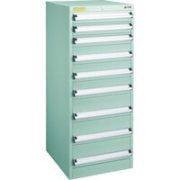 トラスコ中山 TRUSCO VE5S型中量キャビネット 500×550×H1200 引出9段 VE5S1207 1台