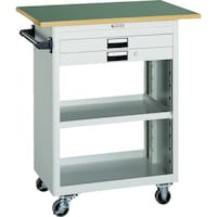 トラスコ中山 TRUSCO スチール製ワゴン(溶接一体構造) ツールワゴン 600×400×H880 浅型2引出 天板付 ヤンググリーン NTS620TYG 1台