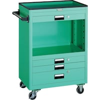 トラスコ中山 TRUSCO ツールワゴン 600X400 浅3深1引出 幕板付 ホワイト NTS631PW 1台