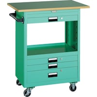 トラスコ中山 TRUSCO スチール製ワゴン(溶接一体構造) ツールワゴン 600×400×H880 浅3深1引出 天板付 ホワイト NTS631TW 1台