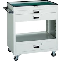 トラスコ中山 TRUSCO ツールワゴン 750X500 浅2深1引出付 ホワイト NTS712W 1台