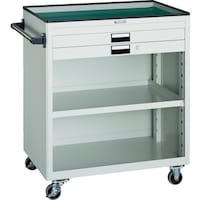 トラスコ中山 TRUSCO ツールワゴン 750X500 浅型2引出 幕板付 ヤンググリーン NTS720PYG 1台