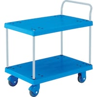 トラスコ中山 TRUSCO 樹脂台車 グランカート サイレント 2段片袖 900X605 TPX904 1台