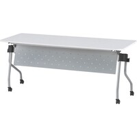 TOKIO 天板跳上式並行スタック会議テーブル(パネル付) 1500×450mm 天板色:ホワイト NTAN1545PW 1台