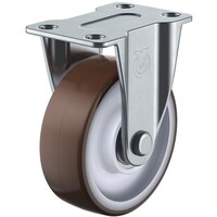 ユーエイキャスター ユーエイ プレート式 固定 キャスター ウレタン 車輪径75mm Sタイプ SR型 取付寸法55×28