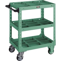 トラスコ中山 TRUSCO SR型ワゴン 600X400XH795 仕切板付 緑 SR3P 1台