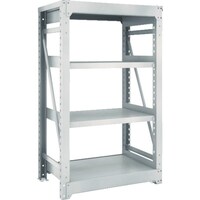 トラスコ中山 TRUSCO スチールラック M10型重量棚 900X620XH1500 4段 単体 ネオグレー M105364 1台