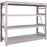 トラスコ中山 TRUSCO スチールラック M10型重量棚 1800X620XH1500 4段 単体 ネオグレー M105664 1台