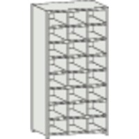 トラスコ中山 TRUSCO スチール製区分棚 KB型 コボレ止め付 889X264XH1802 3列8段 KB3080 1台