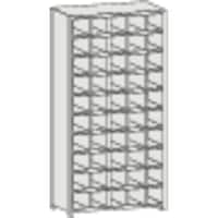 トラスコ中山 TRUSCO スチール製区分棚 KA型 コボレ止め付 889X214XH1802 5列10段 KA5100 1台