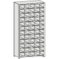 トラスコ中山 TRUSCO スチール製区分棚 KA型 コボレ止め付 889X214XH1802 5列12段 KA5120 1台