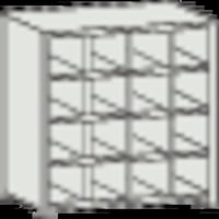 トラスコ中山 TRUSCO スチール製区分棚 KB型 コボレ止め付 889X264XH926 4列4段 KB4043 1台