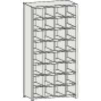 トラスコ中山 TRUSCO スチール製区分棚 KA型 コボレ止め付 889X214XH1802 4列8段 KA4080 1台