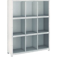 トラスコ中山 TRUSCO スチール製区分棚 KC型 コボレ止めなし 889X264XH1102 3列3段 KC3031 1台