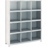 トラスコ中山 TRUSCO スチール製区分棚 KC型 コボレ止めなし 889X264XH1052 3列4段 KC3042 1台