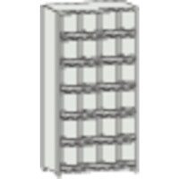 トラスコ中山 TRUSCO スチール製区分棚 KCM型 前当り付 875X250XH1800 4列6段 KC4060M 1台