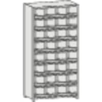 トラスコ中山 TRUSCO スチール製区分棚 KCM型 前当り付 875X250XH1800 4列8段 KC4080M 1台