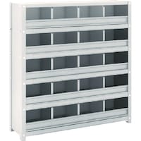 トラスコ中山 TRUSCO スチール製区分棚 KCM型 前当り付 875X250XH925 4列5段 KC4053M 1台