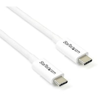 Startech StarTech Thunderbolt 3 ケーブル/2m/USBC, DP互換/20Gbps/ホワイト TBLT3MM2MW 1袋(1本)