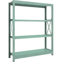 トラスコ中山 TRUSCO R3型中量棚 1500X450XH1800 4段 単体 R36554 1台