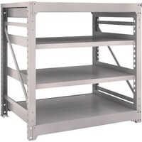 トラスコ中山 TRUSCO スチールラック M10型重量棚 1200X900XH1200 4段 単体 ネオグレー M104494 1台