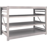 トラスコ中山 TRUSCO スチールラック M10型重量棚 1800X900XH1200 4段 単体 ネオグレー M104694 1台