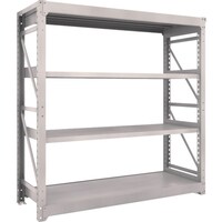 トラスコ中山 TRUSCO スチールラック M10型重量棚 1800X620XH1800 4段 単体 ネオグレー M106664 1台
