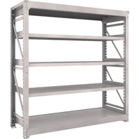 トラスコ中山 TRUSCO スチール製重量ボルト式棚 M10型 W1800×D620×H1815 5段 単体 ネオグレー M106665 1台