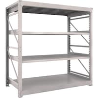 トラスコ中山 TRUSCO スチールラック M10型重量棚 1800X900XH1800 4段 単体 ネオグレー M106694 1台