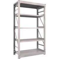 トラスコ中山 TRUSCO スチールラック M10型重量棚 1200X620XH2100 5段 単体 ネオグレー M107465 1台