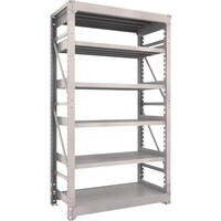 トラスコ中山 TRUSCO スチール製重量ボルト式棚 M10型 W1200×D620×H2115 6段 単体 ネオグレー M107466 1台