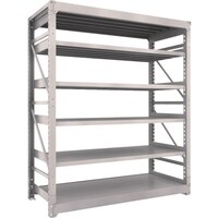 トラスコ中山 TRUSCO スチール製重量ボルト式棚 M10型 W1800×D760×H2115 6段 単体 ネオグレー M107676 1台