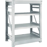 トラスコ中山 TRUSCO スチールラック M10型重量棚 900X620XH1200 4段 単体 ネオグレー M104364 1台