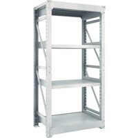 トラスコ中山 TRUSCO スチールラック M10型重量棚 900X620XH1800 4段 単体 ネオグレー M106364 1台