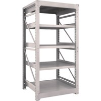 トラスコ中山 TRUSCO スチール製重量ボルト式棚 M10型 W900×D900×H1815 5段 単体 ネオグレー M106395 1台