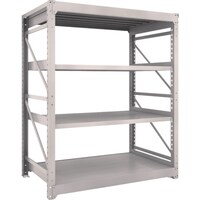 トラスコ中山 TRUSCO スチールラック M10型重量棚 1500X900XH1800 4段 単体 ネオグレー M106594 1台