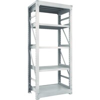 トラスコ中山 TRUSCO スチールラック M10型重量棚 900X620XH2100 5段 単体 ネオグレー M107365 1台