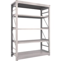 トラスコ中山 TRUSCO スチールラック M10型重量棚 1500X620XH2100 5段 単体 ネオグレー M107565 1台