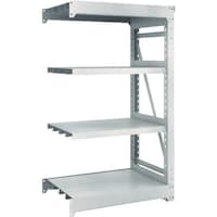 トラスコ中山 TRUSCO スチールラック M10型重量棚 900X620XH1500 4段 連結 ネオグレー M105364B 1台
