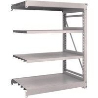 トラスコ中山 TRUSCO スチールラック M10型重量棚 1200X760XH1500 4段 連結 ネオグレー M105474B 1台