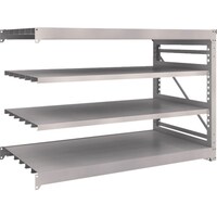トラスコ中山 TRUSCO スチールラック M10型重量棚 1800X900XH1200 4段 連結 ネオグレー M104694B 1台